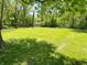 Large, well-maintained backyard with lush green grass and mature trees, perfect for outdoor activities at 8835 Briarclift Rd, Indianapolis, IN 46256