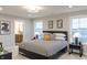Comfortable bedroom with a neutral palette, large windows, and an ensuite bathroom at 9234 Anthem Ave, Plainfield, IN 46168