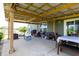 A stylish outdoor pergola offers shade and enhances the outdoor living experience at 928 Cherry Tree Ln, Greenwood, IN 46143