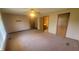 Large carpeted bedroom includes a ceiling fan, generous closet space, and potential for customization at 123 Old Farm Rd, Danville, IN 46122