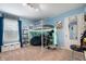 This fun bedroom features a loft bed, a cozy beanbag chair, and ample space for activities at 12446 Deerview Dr, Noblesville, IN 46060
