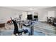Versatile finished basement space with room for entertainment, work, and exercise equipment at 12681 E 79Th St, Indianapolis, IN 46236