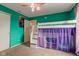 Bedroom with teal walls and a bunk bed featuring a curtain at 13295 Patriotic Way, Fishers, IN 46037