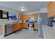 Functional kitchen with stainless steel appliances, light-colored cabinets, and ample counter space for meal preparation at 13295 Patriotic Way, Fishers, IN 46037