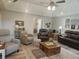 Spacious living room with hardwood floors, recessed lighting, and comfortable seating arrangements at 1515 Renee Dr, Plainfield, IN 46168