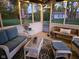 Relaxing screened porch with comfortable seating, ceiling fan, and serene views at 1515 Renee Dr, Plainfield, IN 46168