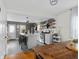 Renovated kitchen with stainless appliances, marble counters, and breakfast bar at 2336 Sycamore St, Columbus, IN 47201
