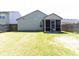 Enjoy outdoor living with a screened in patio and a spacious backyard at 320 Red Tail Ln, Indianapolis, IN 46241