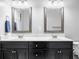 Bright bathroom features a double sink vanity with modern fixtures and ample lighting at 3334 Old Field Ln, Columbus, IN 47203