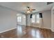 Inviting living room featuring hardwood floors and a sun-drenched window at 42 E Brookville Rd, Fountaintown, IN 46130