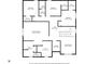 Second floor floor plan with dimensions of bedrooms, bathrooms, laundry and closets at 5256 Bramwell Ln, Whitestown, IN 46075