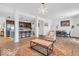 Open floor plan featuring a stylish living room with seamless flow into the kitchen and dining area at 5256 Bramwell Ln, Whitestown, IN 46075