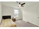 Bright bedroom featuring neutral walls, carpet and a ceiling fan at 5366 Laurel Crest Run, Noblesville, IN 46062
