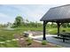 Scenic recreation area with a pond, fountain, and gazebo perfect for outdoor gatherings and relaxation at 6403 Yuma Ct, Whitestown, IN 46075