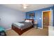 Comfortable bedroom featuring natural light, ceiling fan, and stylish decorations at 6683 School Branch Dr, Brownsburg, IN 46112