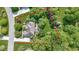 An aerial view of the home highlighting its lush green surroundings at 7372 Fox Hollow Rdg, Zionsville, IN 46077