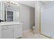 Bright bathroom featuring a vanity, walk-in shower, and neutral tile flooring at 7372 Fox Hollow Rdg, Zionsville, IN 46077