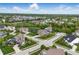 Expansive aerial view of a residential community with well-maintained homes and green spaces at 902 Racetime Rd, Westfield, IN 46074