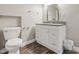 Bathroom features granite counter, sink, and toilet at 902 Racetime Rd, Westfield, IN 46074