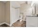 Bathroom with white shower and granite vanity at 902 Racetime Rd, Westfield, IN 46074
