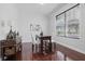 Cozy home office features hardwood floors, a desk, and a window that offers a relaxing view at 902 Racetime Rd, Westfield, IN 46074