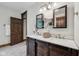 Bathroom with double sink vanity and modern fixtures, offering style and functionality at 910 E Pike St, Martinsville, IN 46151