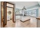 Bright kitchen featuring a center island with seating, stainless steel appliances, and lots of natural light at 910 E Pike St, Martinsville, IN 46151