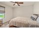 Bedroom features a cozy queen sized bed and a window that provides natural light at 920 Alba Dr, Lebanon, IN 46052