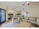 Open concept living room leads to the kitchen and dining areas at 920 Alba Dr, Lebanon, IN 46052