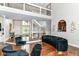 Bright living room with stairs and staircase leading to the second level at 9790 Summerlakes Dr, Carmel, IN 46032