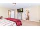 Spacious main bedroom with ensuite bathroom and closet at 9860 Gallop Ln, Fishers, IN 46040
