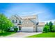 Charming two-story home featuring a three car garage, brick accents, and well-manicured landscaping at 10075 Niagara Dr, Fishers, IN 46037