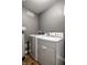 Practical laundry room with a washer, dryer, and clean design at 10551 Huckleberry Ct, Noblesville, IN 46060