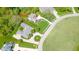 Aerial view of property with red approximate property lines highlighted at 1105 Deer Creek Dr, Anderson, IN 46011