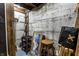 Unfinished basement area with concrete block walls ready for customization at 114 E 44Th St, Indianapolis, IN 46205