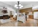Open living space featuring kitchen area with modern appliances, living room, and dining area at 1604 Stacy Lynn Dr, Indianapolis, IN 46231