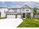 Charming two-story home featuring a three-car garage, brick accents, and a well-manicured lawn at 19442 Honeylocust Glen, Noblesville, IN 46062