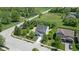 Aerial view of a two-story house with nice landscaping, situated on a corner lot at 19570 Forsythe Dr, Noblesville, IN 46060