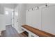 Mudroom featuring bench and coat hooks at 19570 Forsythe Dr, Noblesville, IN 46060