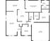 Detailed floor plan showcasing layout with dimensions, including living room, kitchen, bedrooms, bathrooms and garage at 204 Oakview Dr, Mooresville, IN 46158