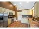 Functional kitchen with stainless steel appliances, ample cabinetry, and a convenient layout at 204 Oakview Dr, Mooresville, IN 46158