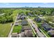 An aerial view of a residential neighborhood with the city skyline in the distance at 2919 Macpherson Ave, Indianapolis, IN 46205