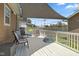 Spacious white deck features a shade awning and outdoor seating, creating a cozy outdoor space at 2919 Macpherson Ave, Indianapolis, IN 46205