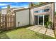 The backyard features a small patio and some grass at 3002 Horse Hill W Dr, Indianapolis, IN 46214