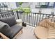 Outdoor patio with comfortable seating and a view of the surrounding neighborhood at 3110 W New York St, Indianapolis, IN 46222