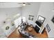 Bright, open living area featuring a fireplace, comfortable seating, and vaulted ceilings at 3341 Enclave Xing, Greenwood, IN 46143