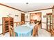 Elegant dining room featuring wooden accents and furnishings, ideal for hosting and entertaining at 436 Maria Dr, Greenwood, IN 46143