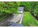 Aerial view of backyard, garage, and green yard at 4527 Central Ave, Indianapolis, IN 46205