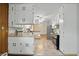 This eat-in kitchen features plenty of counter space, cabinets and access to updated stainless steel appliances at 5129 E 69Th St, Indianapolis, IN 46220