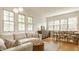 Bright living room features large windows, a comfortable sofa, and a dining area at 5219 N New Jersey St, Indianapolis, IN 46220